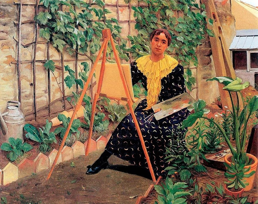 Giovane donna che dipinge